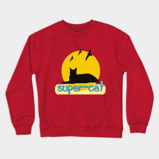super cat funny t-shirt Crewneck Sweatshirt